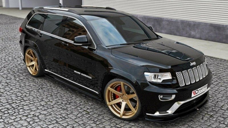Maxton Front Ansatz für Jeep Grand Cherokee WK2 Summit Facelift schwarz Hochglanz JE-GC-4F-SU-FD1-G