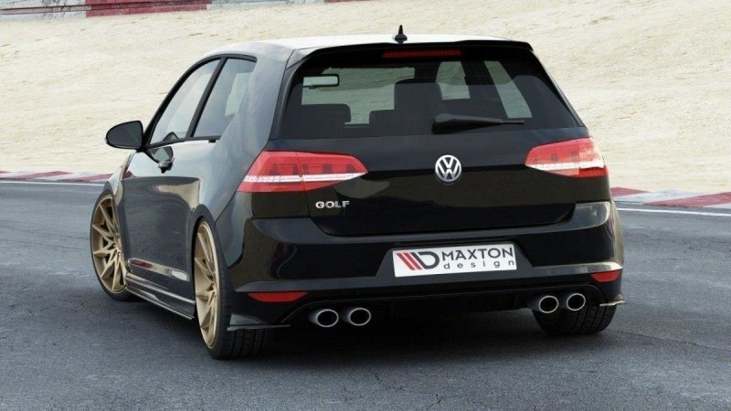 Maxton Heck Ansatz Flaps Diffusor V.1 für VW Golf 7 R / R-Line  schwarz Hochglanz VW-GO-7-R-RSD1-G
