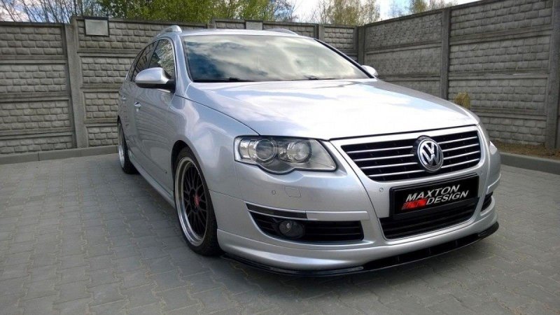 Maxton Front Ansatz für VW PASSAT B6 R-LINE schwarz Hochglanz VW-PA-3C-RLINE-FD1-G