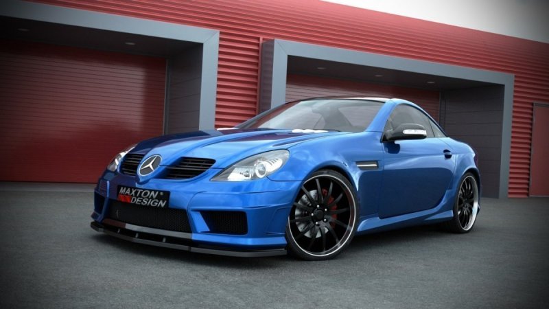 Maxton Frontstoßstange + Front Ansatz für MERCEDES SLK R171 (SLK R172 AMG LOOK) ME-SLK-R171-AMG172-F1, ME-SLK-R171-AMG172-FD1
