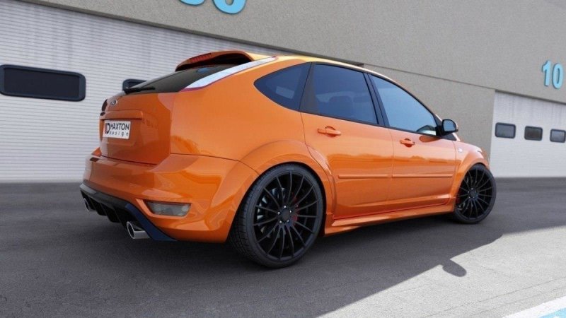 Maxton Diffusor Heck Ansatz für Ford Focus ST Mk2 FL schwarz Hochglanz FO-FO-2F-ST-RS1-G