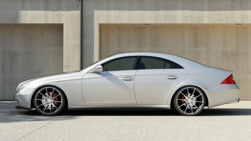 Maxton Seitenschweller Ansatz für MERCEDES CLS C219 schwarz Hochglanz ME-CLS-C219-SD1-G