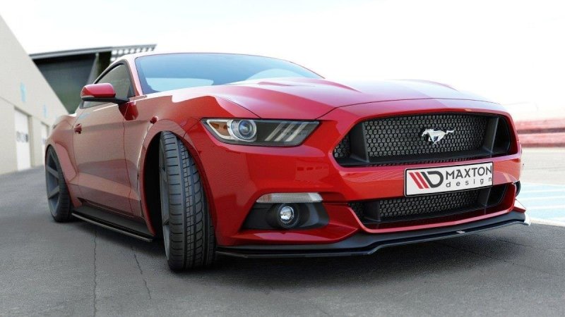 Maxton Front Ansatz für Ford Mustang Mk6 schwarz Hochglanz FO-MU-6-FD1-G