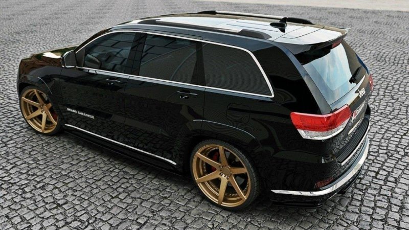 Maxton Spoiler CAP für Jeep Grand Cherokee WK2 Summit Facelift schwarz Hochglanz JE-GC-4F-SU-CAP1-G