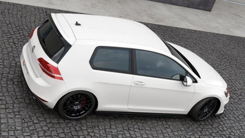 Maxton Spoiler CAP für VW GOLF 7 GTI CLUBSPORT schwarz Hochglanz VW-GO-7-GTI-CS-CAP1-G