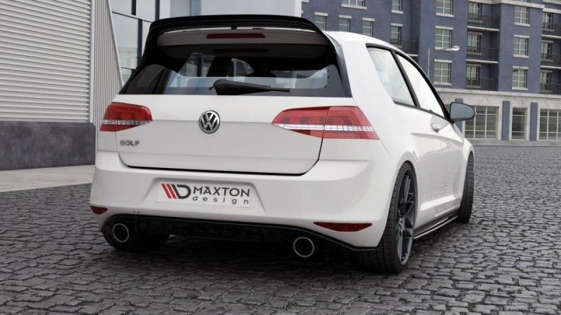 Maxton Spoiler CAP für VW GOLF 7 GTI CLUBSPORT schwarz Hochglanz VW-GO-7-GTI-CS-CAP1-G