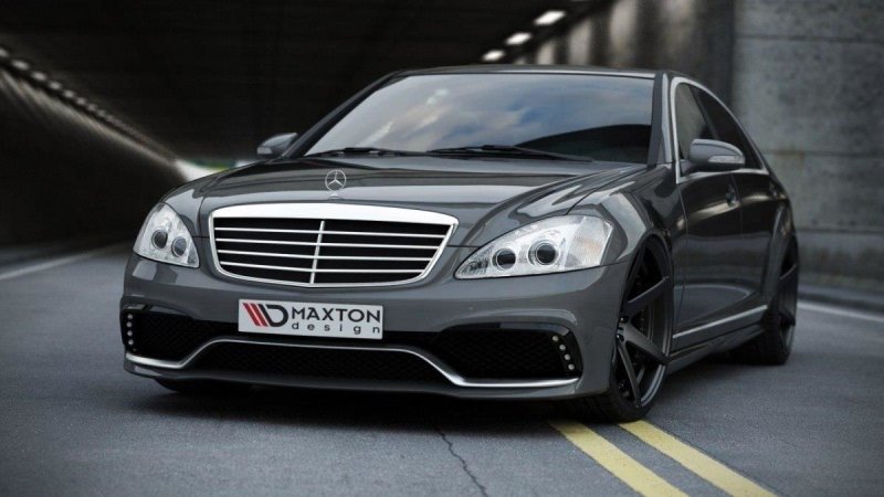 Preview: Maxton Front Stoßstange MERCEDES S W221 (look W205) ME-S-221-W205-F1