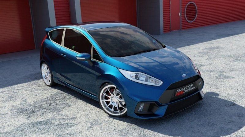 Maxton Frontstoßstange passend für FORD FIESTA MK7 NACHFL (FOCUS RS 2015 LOOK) mit LED FO-FI-7F-RS-F2-LED