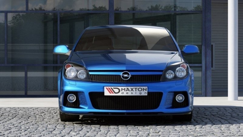 Maxton Front Ansatz für OPEL ASTRA H OPC / VXR Nurburg schwarz Hochglanz OP-AS-3-OPC-NRB-FD1-G