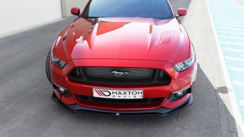 Maxton Front Ansatz für Ford Mustang Mk6 schwarz Hochglanz FO-MU-6-FD1-G
