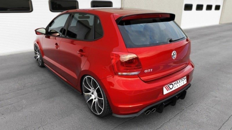 Maxton Diffusor Heck Ansatz für Heckschürze für VW Polo 6R GTI Facelift VW-PO-5F-GTI-CNC-RS1
