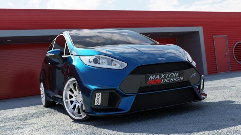 Maxton Frontstoßstange passend für FORD FIESTA MK7 NACHFL (FOCUS RS 2015 LOOK) mit LED FO-FI-7F-RS-F2-LED