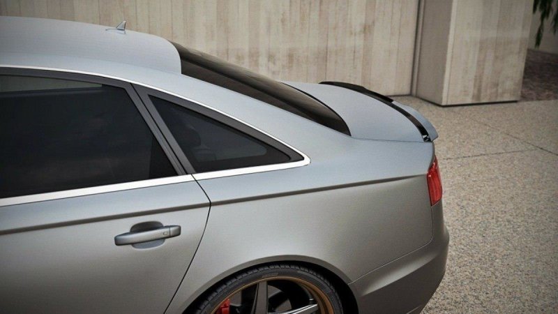 Maxton Spoiler CAP für AUDI A6 C7 S-LINE SEDAN schwarz Hochglanz AU-A6-C7-SLINE-CAP1-G