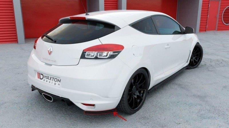 Maxton Heck Ansatz Flaps Diffusor für RENAULT MEGANE 3 RS schwarz Hochglanz RE-ME-3-RS-RSD1-G