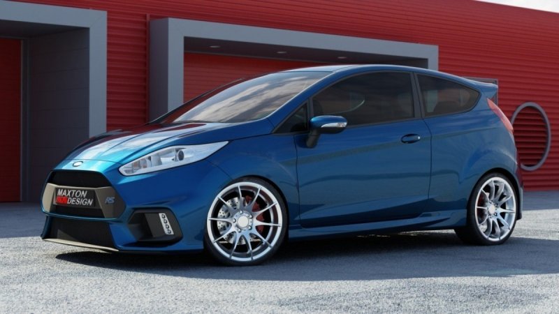 Maxton Frontstoßstange passend für FORD FIESTA MK7 NACHFL (FOCUS RS 2015 LOOK) mit LED FO-FI-7F-RS-F2-LED