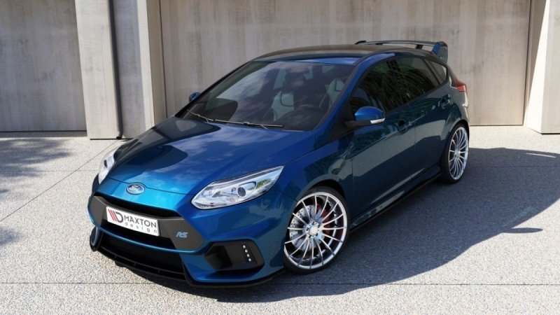Maxton Frontstoßstange passend für FORD FOCUS MK3 VORFL (FOCUS RS 2015 LOOK) mit LED FO-FO-3-RS-F1-LED