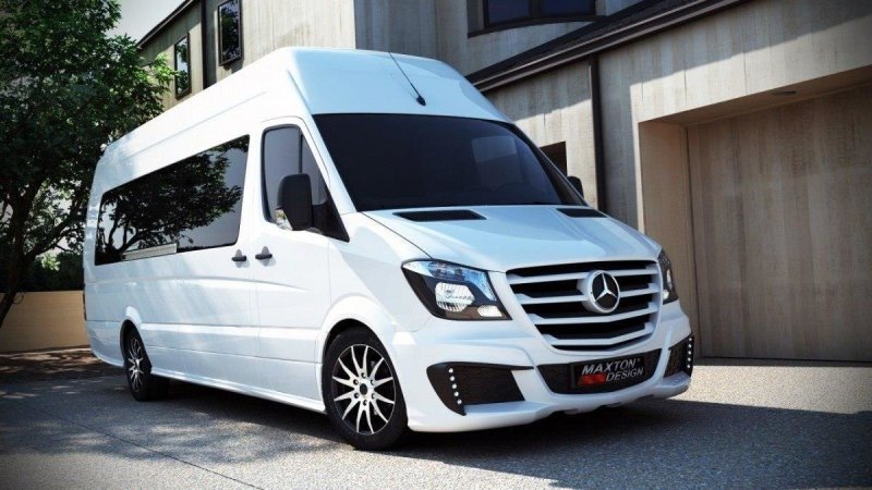 Maxton Front Stoßstange MERCEDES SPRINTER 2013-UP OHNE LED ME-SP-2F-F1