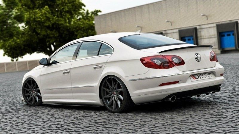 Maxton Seitenschweller Ansatz für VW Passat CC R36 RLINE (vor Facelift) schwarz Hochglanz VW-PA-CC-R-LINE-SD1-G