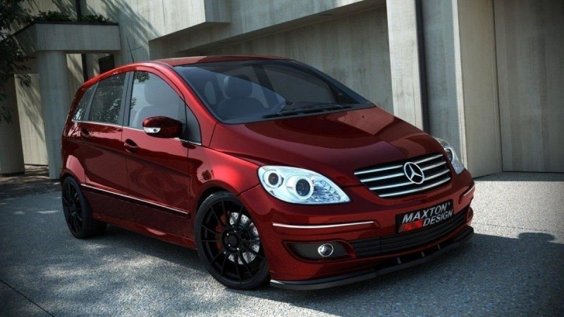 Maxton Front Ansatz für MERCEDES B-KLASSE 245 schwarz Hochglanz ME-B-245-FD1-G