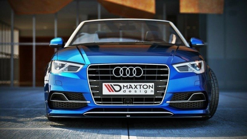 Maxton Front Diffusor V.1 Audi S3 / A3 S-Line 8V Limousine / Cabrio schwarz Hochglanz AU-S3-3-FD1-G
