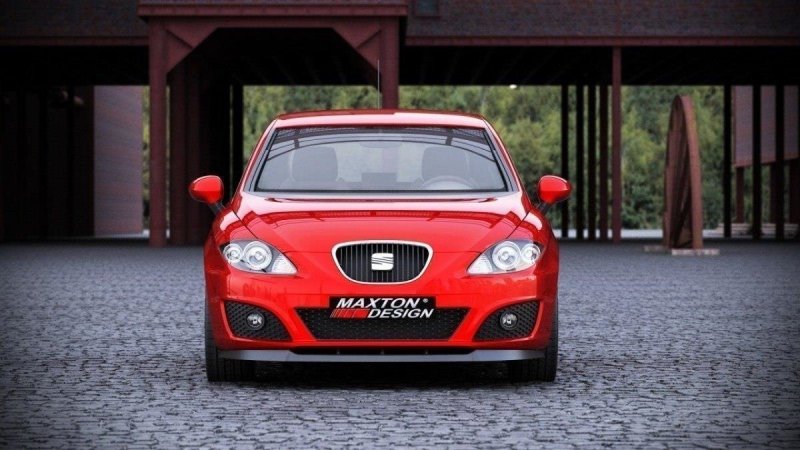 Maxton Front Ansatz für SEAT LEON MK2 Facelift schwarz Hochglanz SE-LE-2F-FD1-G