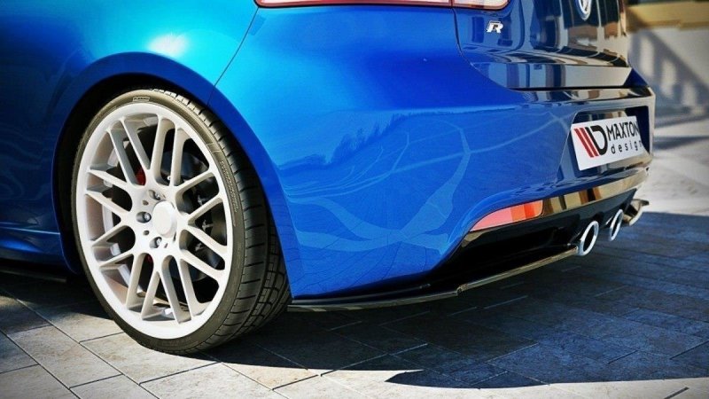 Maxton Heck Ansatz Flaps Diffusor für VW GOLF 6 R schwarz matt VW-GO-6-R-RSD1-T