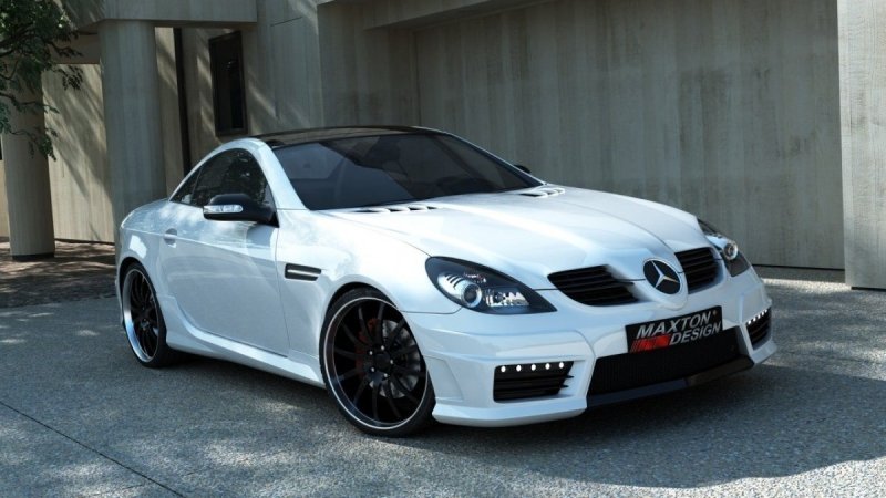 Maxton Seitenschweller passend für passend für MERCEDES SLK R171 (SLK R172 AMG LOOK) ABS Kunststoff ME-SLK-R171-AMG-172-S1