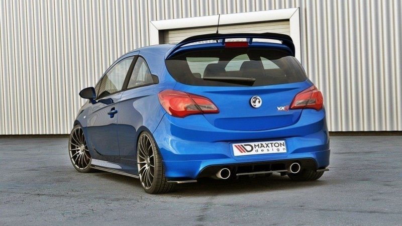 Maxton Heck Ansatz Flaps Diffusor für OPEL CORSA E OPC / VXR schwarz Hochglanz OP-CO-E-OPC-RSD1-G