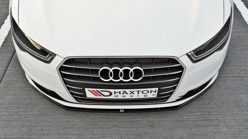 Maxton Front Ansatz für Audi A6 Ultra C7 FL schwarz Hochglanz AU-A6-C7-U-FD1-G