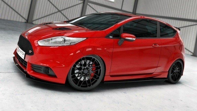 Maxton Front Ansatz V.3 für Ford Fiesta ST Mk7 FL schwarz Hochglanz FO-FI-7F-ST-FD3-G