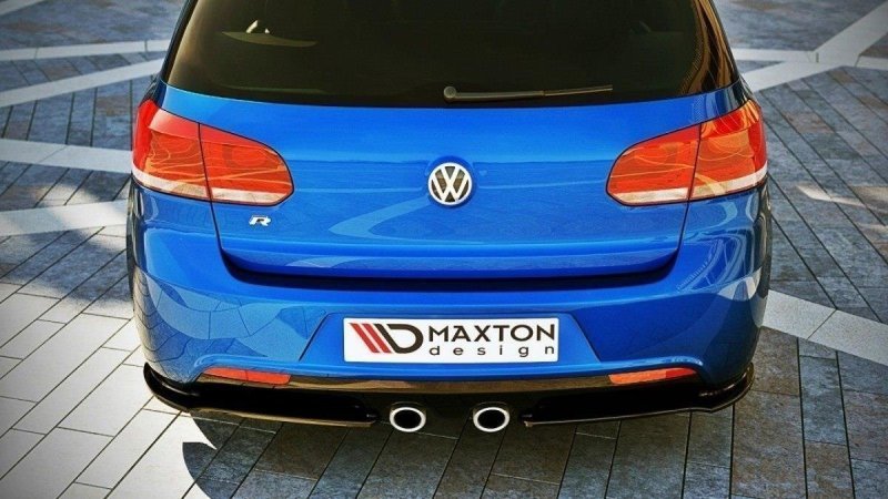 Maxton Heck Ansatz Flaps Diffusor für VW GOLF 6 R schwarz matt VW-GO-6-R-RSD1-T