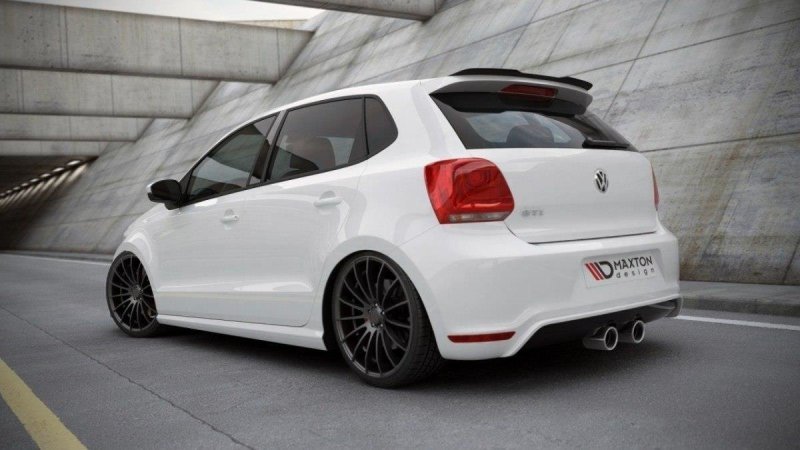 Maxton Spoiler CAP für VW Polo 6R GTI / R-LINE schwarz Hochglanz VW-PO-5-GTI-CAP1-G