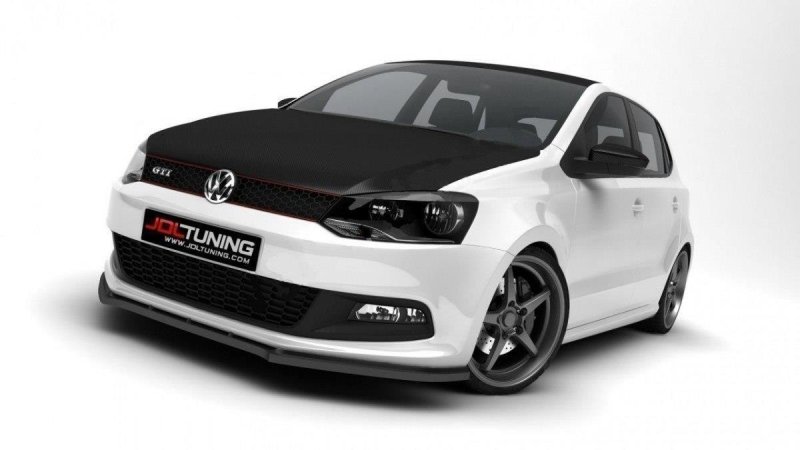Maxton Front Ansatz für VW Polo 6R GTI schwarz Hochglanz VW-PO-5-GTI-FD1-G