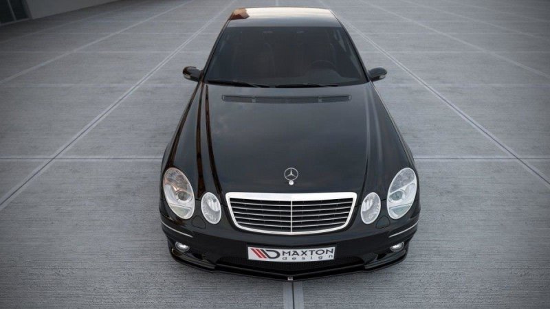 Maxton Front Ansatz für MERCEDES E W211 AMG FACELIFT schwarz Hochglanz ME-E-211F-AMG-FD1-G