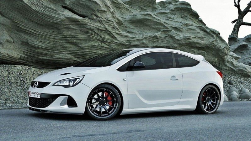 Maxton Front Ansatz für OPEL ASTRA J OPC / VXR NÜRBURG schwarz Hochglanz OP-AS-4-OPC-NRB-FD1-G