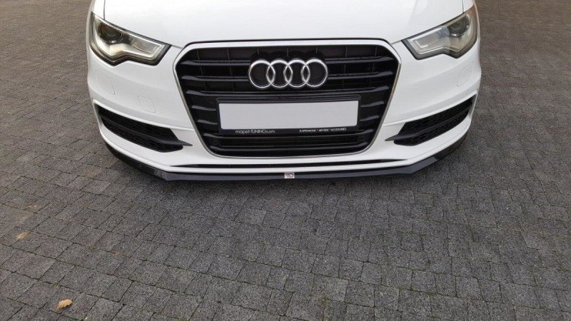 Maxton Front Ansatz V.2 für Audi S6 / A6 S-Line C7 schwarz Hochglanz AU-A6-C7-SLINE-FD2-G