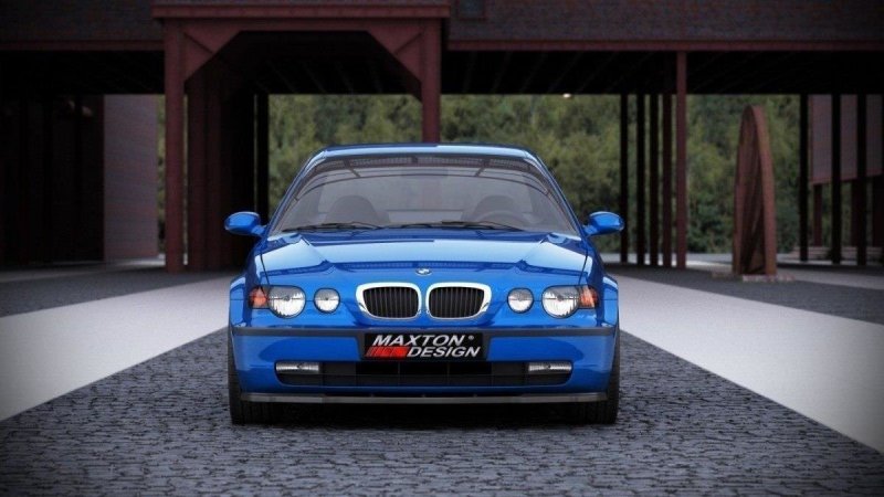 Maxton Front Ansatz für BMW 3er E46 COMPACT schwarz Hochglanz BM-3-46-CT-FD1-G