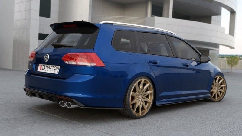 Maxton Spoiler CAP für VW Golf 7 / 7 Facelift R / R-Line Kombi schwarz Hochglanz VW-GO-7-R-VA-CAP1-G