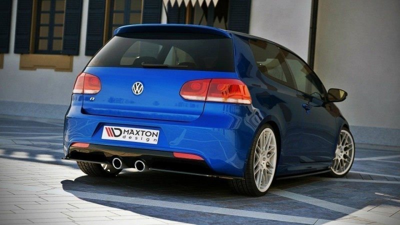 Maxton Heck Ansatz Flaps Diffusor für VW GOLF 6 R schwarz matt VW-GO-6-R-RSD1-T