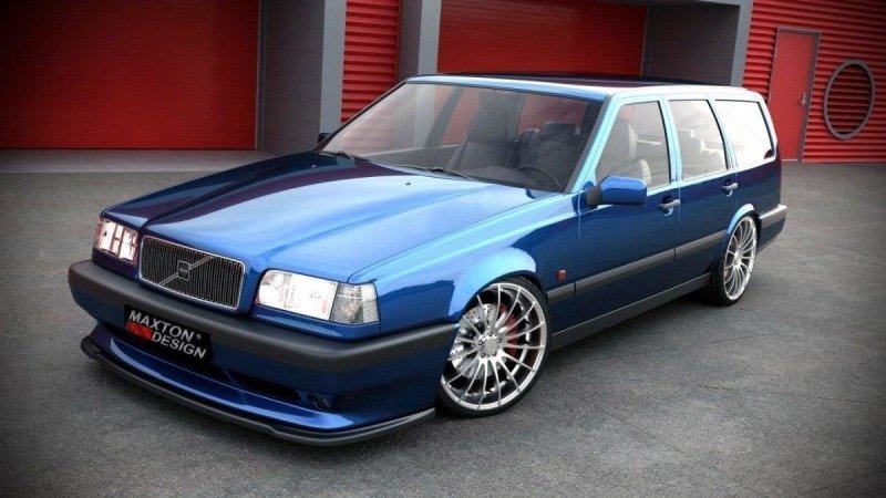 Maxton Front Ansatz für VOLVO 850 R schwarz Hochglanz VO-850-FD1-G