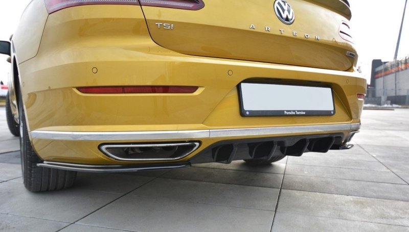Maxton Diffusor Heck Ansatz für VW ARTEON schwarz Hochglanz VW-AR-1-RLINE-RS1-G