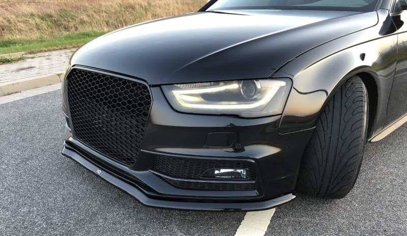 Maxton Front Ansatz V.1 für Audi S4 B8 FL schwarz Hochglanz AU-S4-B8F-FD1-G