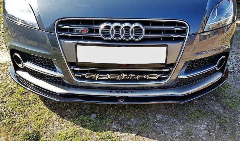 Maxton Front Ansatz V.1 für Audi TT S Mk2 (8J) schwarz Hochglanz AU-TT-2-S-FD1-G