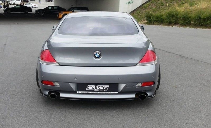 Maxton Heck Ansatz Flaps Diffusor für BMW 6er E63 / E64 (vor Facelift) schwarz Hochglanz BM-6-63-RSD1-G