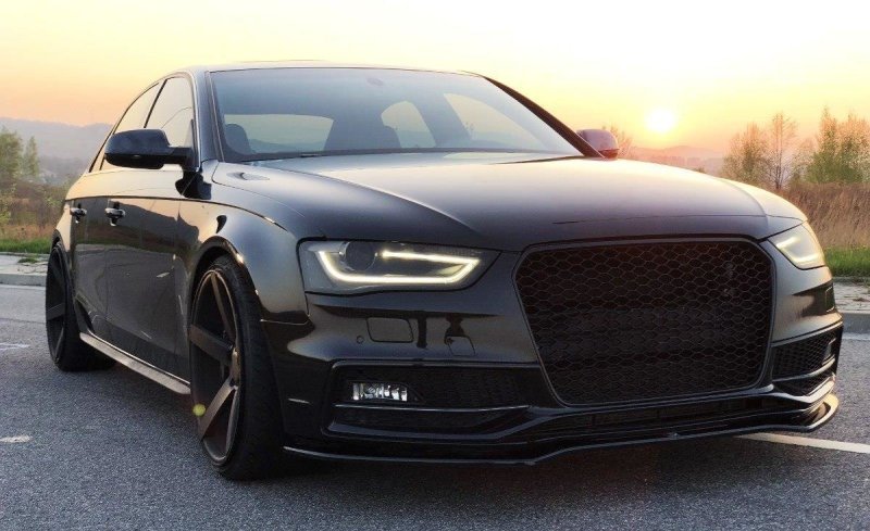 Maxton Front Ansatz V.2 für Audi S4 B8 FL schwarz Hochglanz AU-S4-B8F-FD2-G