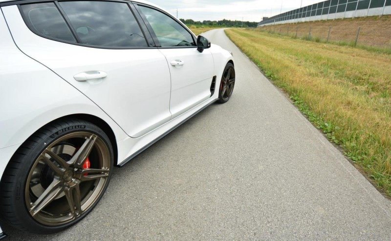 Maxton Seitenschweller Ansatz für KIA STINGER GT schwarz Hochglanz KI-ST-1-GT-SD1-G