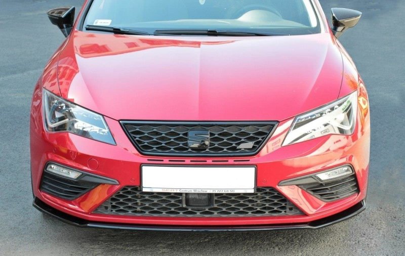 Maxton Front Ansatz V.2 für Seat Leon Cupra / FR Mk3 FL schwarz Hochglanz SE-LE-3F-CU-FD2-G