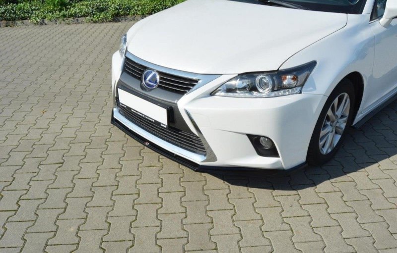 Preview: Maxton Front Ansatz V.1 für Lexus CT Mk1 Facelift schwarz Hochglanz LE-CT-1F-H-FD1-G