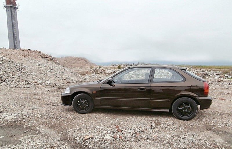 Maxton Front Ansatz für HONDA CIVIC MK6 EJ9 schwarz Hochglanz HO-CI-6-FD1-G