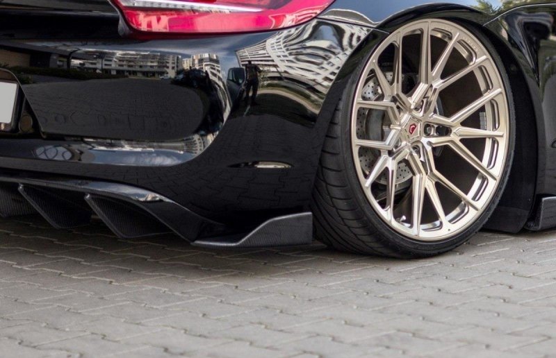 Maxton Heck Ansatz Flaps Diffusor für Porsche Cayman Mk2 981C PO-CA-981-FRSD1